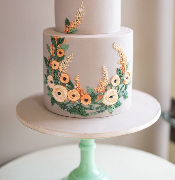 Edible Sequin Wedding Cake Tutorial