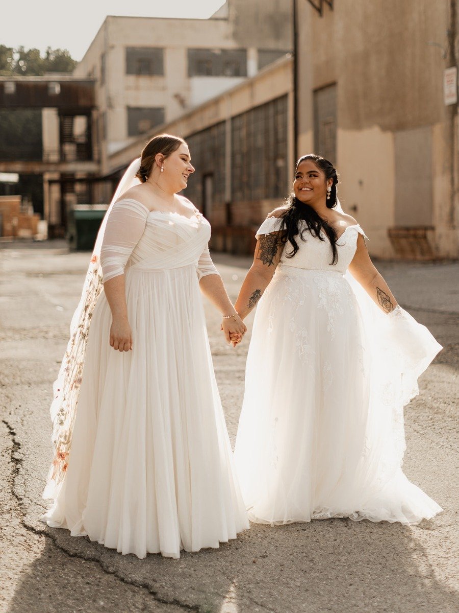 Baltimore Brides Wed in Soft Industrial Wedding
