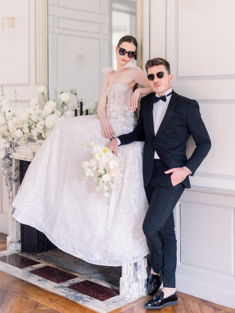 This Paris shoot featured clean lines, bold accents, and airy details
