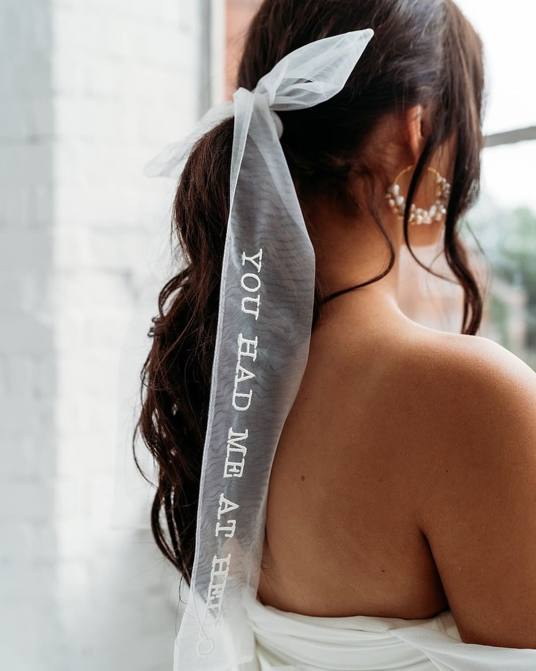 personalized veils with text