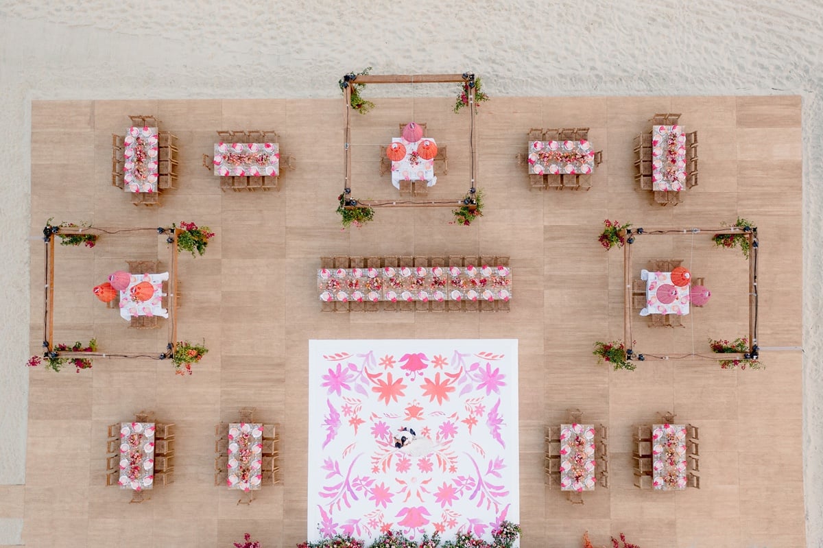 Tropical Barbie inspired reception