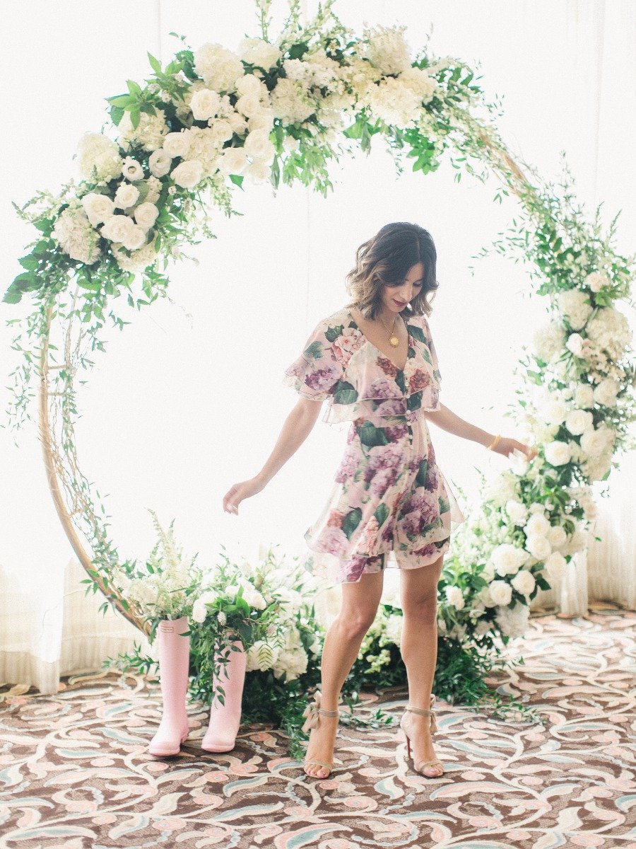 Very Pink Inspired Bridal Shower in Matching Hunter Boots