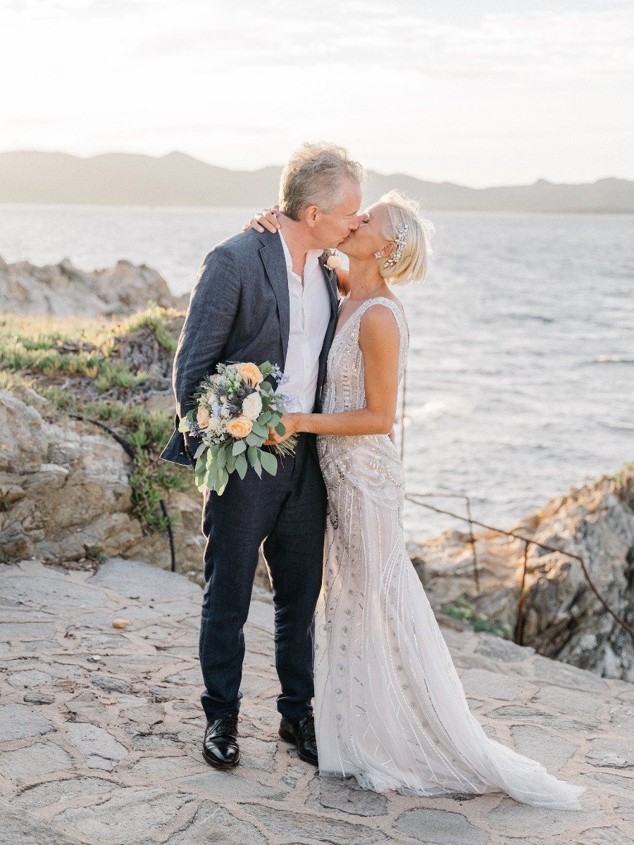 A Sardinian cliffside villa wedding was this bride's childhood dream