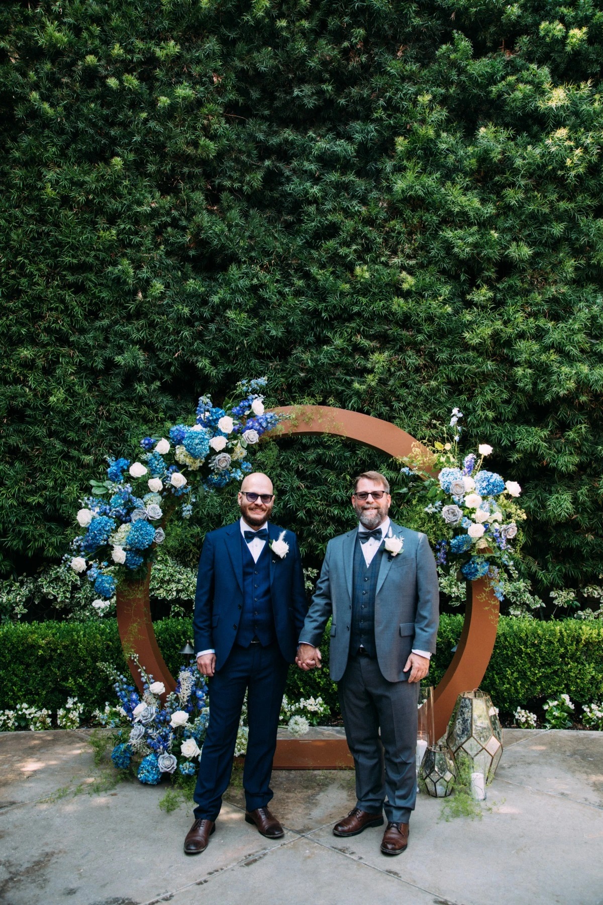blue garden wedding